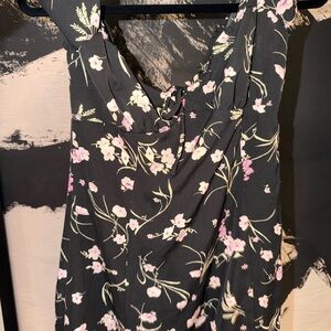 Rails Black Floral Sundress with Pink & Cream Blooms